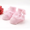 thumbnail image 2 of Uccdo Baby Girl Lovely Lace Ruffle Frilly Cotton Ankle Socks Newborn Warm Floor Socks 0-6M, 2 of 8