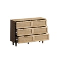 thumbnail image 4 of Shunda K 6 Drawers Dresser Particle Board Rattan Natural, 85.32 lb, 4 of 7