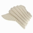 thumbnail image 2 of Yoyauz Women's Knitted Beanies High Bun Ponytail Skull Hat Elastic Winter Thick Warm Visor Crochet Hat, 2 of 7