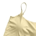 thumbnail image 3 of Women's Adjustable Strap Camisole Tank Top with Built-in Padded Bra, One Size Silky Stretch Sleeveless Cami, Seamless Daily Layering Home Lounge Top for Women 40-70kg, 3 of 7