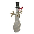 thumbnail image 4 of Northlight 49" White and Black LED Lighted Snowman with Top Hat Christmas Outdoor Decoration, 4 of 5