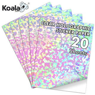  36 Sheets Holographic Sticker Paper Holographic Clear Vinyl  Self Adhesive Waterproof Transparent Laminating Sheets Rainbow Overlay with  A4 (11.7 x 8.3 Inch) 6 Styles Mixed : Arts, Crafts & Sewing
