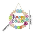 thumbnail image 3 of Easter Wreaths for Front Door Bunny Welcome Wood Sign Door Hanger Spring Decorations Easter Hanging Plaque Rabbit Sign Decorations for Home Shop Garden, 3 of 4