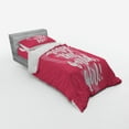 thumbnail image 3 of Ambesonne Saying Bedding Set 4 Pcs, Girl Change the World, Queen, Hot Pink Coral and White, 3 of 3