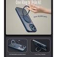thumbnail image 6 of Allytechgroup Mangetic Case Cover for Apple iPhone 16 Plus with Ring Holder Stand, Compatible with Magsafe & Car Mount Shockproof Translucent Back Cover Phone Case for Apple iPhone 16 Plus, Blue, 6 of 6