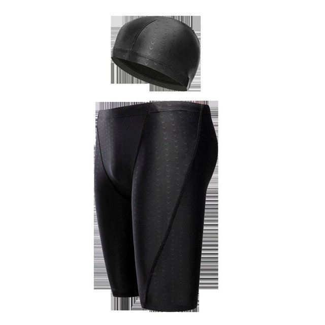 Waterproof shark skin five swimming trunks men's swimming trunks set solid color swimming trunks men's