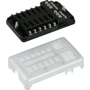 Sea-Dog 445188-1 Blade Style LED Indicator Fuse Block with Negative Bus Bar - 12 Circuit