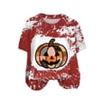 thumbnail image 4 of UAYOTSE Halloween Fashion Graphic Tshirt Women Crew Neck Short Sleeve Casual Holiday Top Size 4XL, 4 of 6