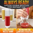thumbnail image 4 of Juego de 6 botellas de condimento para salsas de 16 onzas, botellas transparentes f&aacute;ciles de llenar con v&aacute;lvula de cierre autom&aacute;tico, listas para dispensar aderezos, k, 4 of 9