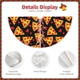 thumbnail image 4 of Daiia Cartoon Pizza Drawing Merry Christmas Tree Skirt , Xmas Large Lace-up Tree Skirt, Santa Snowflakes Rustic Home Decorations New Year Party Farmhouse Decor-30", 4 of 7
