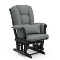 thumbnail image 6 of Storkcraft Tuscany Infant Nursery Glider & Ottoman Black with Gray, 6 of 16