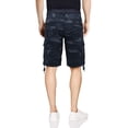 thumbnail image 2 of X RAY Mens Bermuda Cargo Shorts Camo & Solid Colors 12.5" Inseam Knee Length Classic Fit Multi Pocket, Navy Camo, 36, 2 of 9