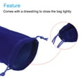 thumbnail image 3 of Unique Bargains 18x12cm Flannel Cloth Drawstring Gift Bags Storage Pouch, Dark Blue Grey, 3 of 5