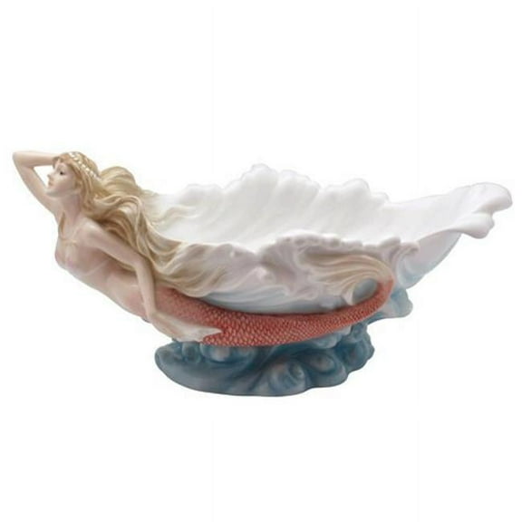 Veronese Design AP20273AA Mermaid Sea Wave Coupe Porcelain Bowl