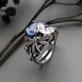 thumbnail image 4 of PVCS Bague Libellules et un Lotus, Bague Vintage Thaïe Incrustée d'Argent, 4 of 4