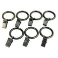 thumbnail image 2 of Versailles Clip Rings for 5/8" - 3/4" Rods 7 Pieces for Shower Curtain/Drape Curtains Antique Brass, 2 of 6