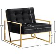 thumbnail image 4 of Meridian Furniture Pierre Black Velvet Accent Chair, 4 of 5
