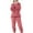 Pink, variant on cfhntfmh Two Piece Sets for Women Sweatsuit Wide Leg Jogger Sets with Pockets Long Sleeve Lapel V Neck Sweatshirt Fall Tracksuit(Red,X-Large)