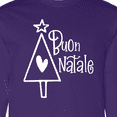 thumbnail image 4 of Inktastic Buon Natale Christmas Tree with Heart and Star Long Sleeve T-Shirt, 4 of 5