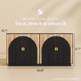 thumbnail image 6 of BELLEZE 65 Inch Fluted Buffet Cabinet with Storage, Symmetrical Arc Accent Sideboard Large Console Table for Dining Room, Kitchen, and Living Room (Camel), 6 of 7