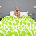 thumbnail image 4 of Light Green Throw Blanket King Size Lightweight Mint Lime Green Soft Fleece Bed Blanket 108 in Fuzzy Large Sage Green King Blanket for Bed 50"x60", 4 of 8