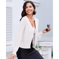 thumbnail image 6 of Women's Cardigans Sweaters,Cropped Shrug Bolero,Striped Textured V Neck Long Sleeve Button Winter Sweater Top, 6 of 8