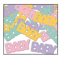 Party Central Club Pack of 12 Multi-Color 'Baby' Confetti Bags 0.5 oz.