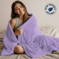 thumbnail image 5 of Throw Blanket for Couch Lavender Purple Soft Fleece Flannel Blankets Cozy Lightweight Blanket for Home Sofa Living Room Simple Style Bed Throws 50" x 60", 5 of 9