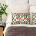 thumbnail image 4 of Bingfone Watermelons Print Satin Pillowcase for Hair - Standard Size with Zipper Silky & Soft Pillow Covers,20x30 inches, 4 of 8