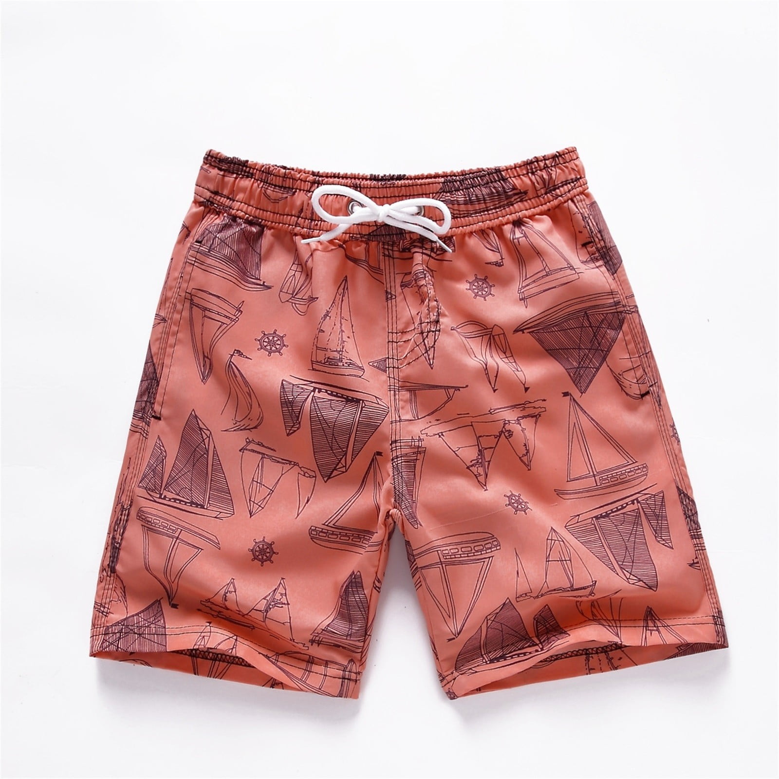 FASHOFT Boys Swim Trunk Swim Shorts Little Boys Bathing Suit Swimsuit Kids Swimwear Red