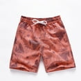 thumbnail image 2 of CUZIBR Toddler Swimsuit Boys Swim Trunks Elastic High Waist Boat Print Shorts Beach Wear Soft Casual Cozy Beach Swimwear,Red,11-12 Years, 2 of 5