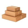 UOFFICE Flat Corrugated Boxes 10 x 10 x 3" 50 Count Shipping Box Cartons