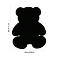 thumbnail image 3 of Bear Shaped Non-Slip Floor Mat , Fluffy Shag Rug Soft Plush Faux Wool Carpet 31X24 Inch Floor Mat for Living Room Bedroom Modern Decor (Black), 3 of 6
