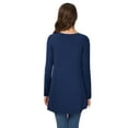 thumbnail image 6 of Anygrew Women's Long Sleeve V Neck Shirts Casual Tunic Tops Blouse, 6 of 6
