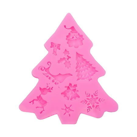 

Veki Christmas Series Christmas Tree Snowflake Decoration Christmas Silicone Tools And Other Modeling Cake Silicone Decoration Tools DIY Party Supplies Chocolate Pen for Baking Kids
