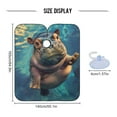 thumbnail image 4 of JSTEL Hippo Animal Waterproof Barber Cape for Men Women Beard Shaving Bib Apron Professional Hair Cutting Cloth, 65 x 55 inch, 4 of 6
