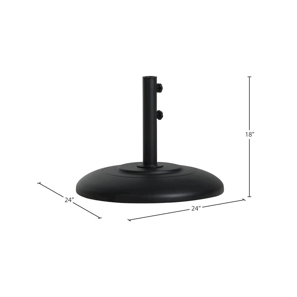 Meridian Furniture Cozumel Black Steel Patio Umbrella Base