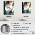 thumbnail image 4 of Designart "Vibrant Mix of Orange and Blue IX" Minimalism Mirror Wall Decor - Modern Orange Abstract Mirror Wall Art For Bathroom - 32" x 24" Inch, 4 of 5