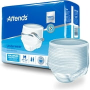 Attends AP0720 Unisex Comfort Fit Moderate Absorbency Incontinence Underwear, M, 20 Count