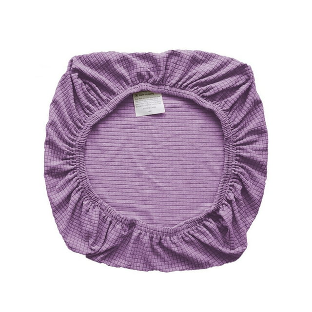 Chair Cushion Cover Seat Covers Backrest Stretch Computer Protector Soild Color Adjustable Dirt-Resistant for Banquet Home Kitchen Light Purple
