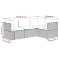 thumbnail image 4 of vidaXL Ensemble de Salon de Jardin 4 Pcs avec Coussins Gris Poly Rotin, 4 of 5