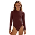 thumbnail image 1 of Swimsuit for Girls, Long Sleeve One Piece Rashguard, Solid Color Beach Vacation Swimsuit for Kids 2-13 Years, 1 of 7