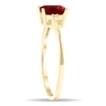 thumbnail image 3 of SZUL Women's Emerald Cut Garnet and Diamond Classic Band in 10K Yellow Gold, 3 of 5