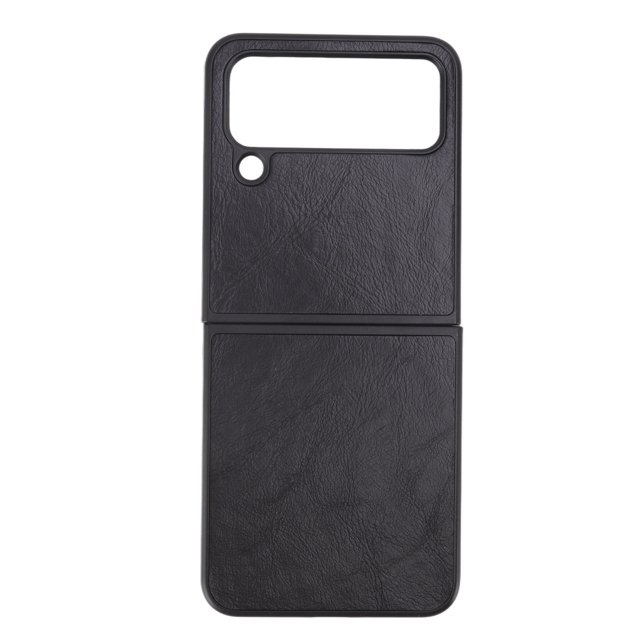 Folding Screen Mobile Phone Case Leather Folding Screen Phone Cover Protector for Samsung Galaxy Z FLIP 4 Black
