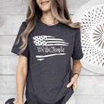 We The People Tattered Flag Gothic Script Patriotic Black Shirt Men ...
