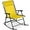 Sunflower Yellow, variant on ZMMOO Outdoor Folding Rocking Chair - Zero Gravity Lounge Chair with Adjustable Recline, Padded Headrest Pillow, and Portable Design - Weather-Resistant Patio Rocker , Lawn & Deck - Brown