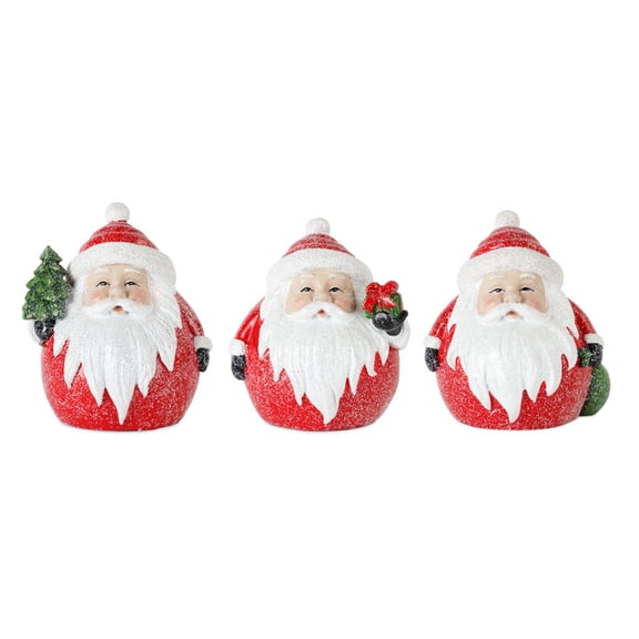 Home Decorative Santa (Set of 6) 5"H Resin