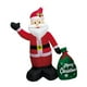 thumbnail image 2 of Inflable navideño de 1,2 m con forma de Papá Noel, ideal para patio, jardín, festivales, porche, cuerda LED, con bolsa de regalo, 2 of 9