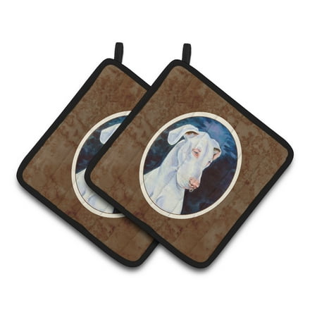 

Carolines Treasures 7279PTHD White Great Dane Pair of Pot Holders 7.5HX7.5W multicolor