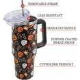 thumbnail image 4 of Halloween Tumbler with Lid and Straw 40oz,Jack-O''-Lantern Pumpkin Leaves Vacuum Insulated Leak Proof Tumbler,Fall Farmhouse Cute Gifts Women Girls,Thanksgiving Accessories Stainless Steel Coffee Cup, 4 of 6